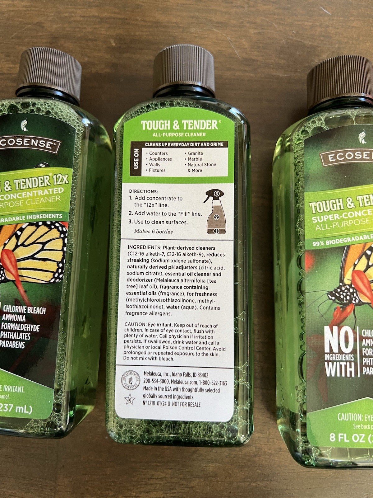 Melaleuca Ecosense Tough and Tender 12X Concentrate Cleaner, 8 oz — 3 Pack