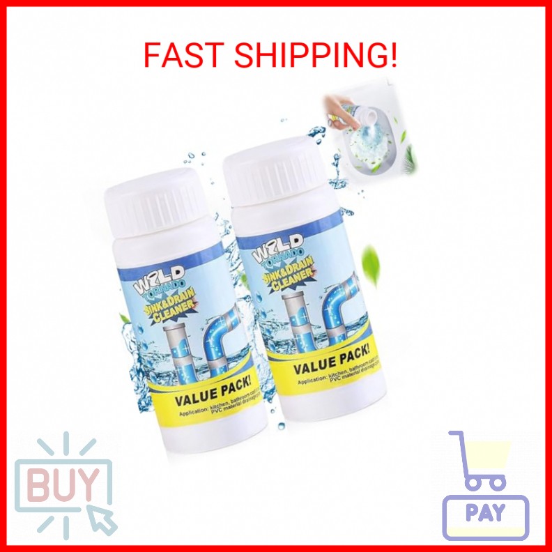 2pc Wild Tornado Pipe Dredge,Powerful Sink Cleaner for Kitchen Toilet Pipeline Q