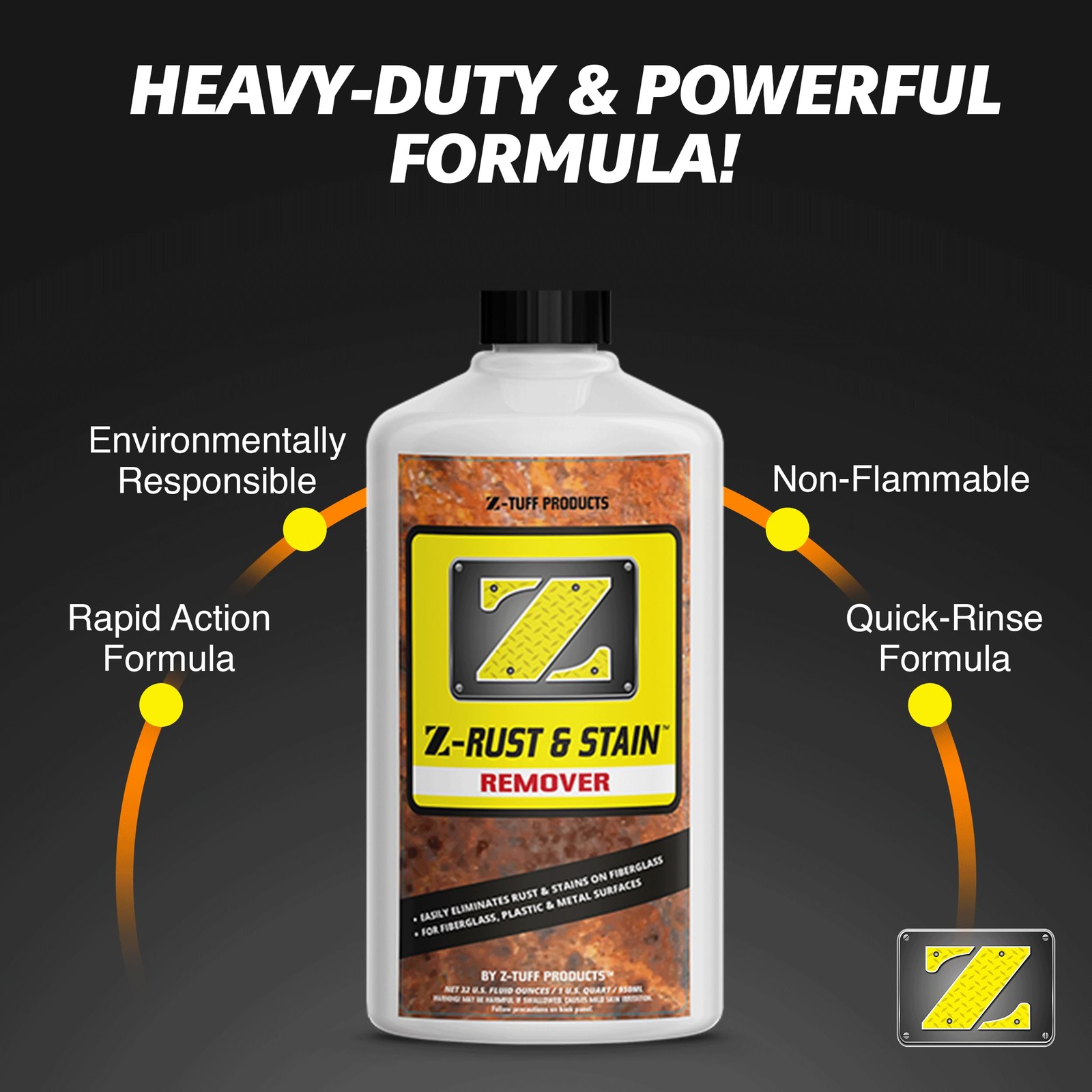 Z-Hull Rust & Stain Remover Gel – Instant Marine Hull Cleaner for Fiberglass …