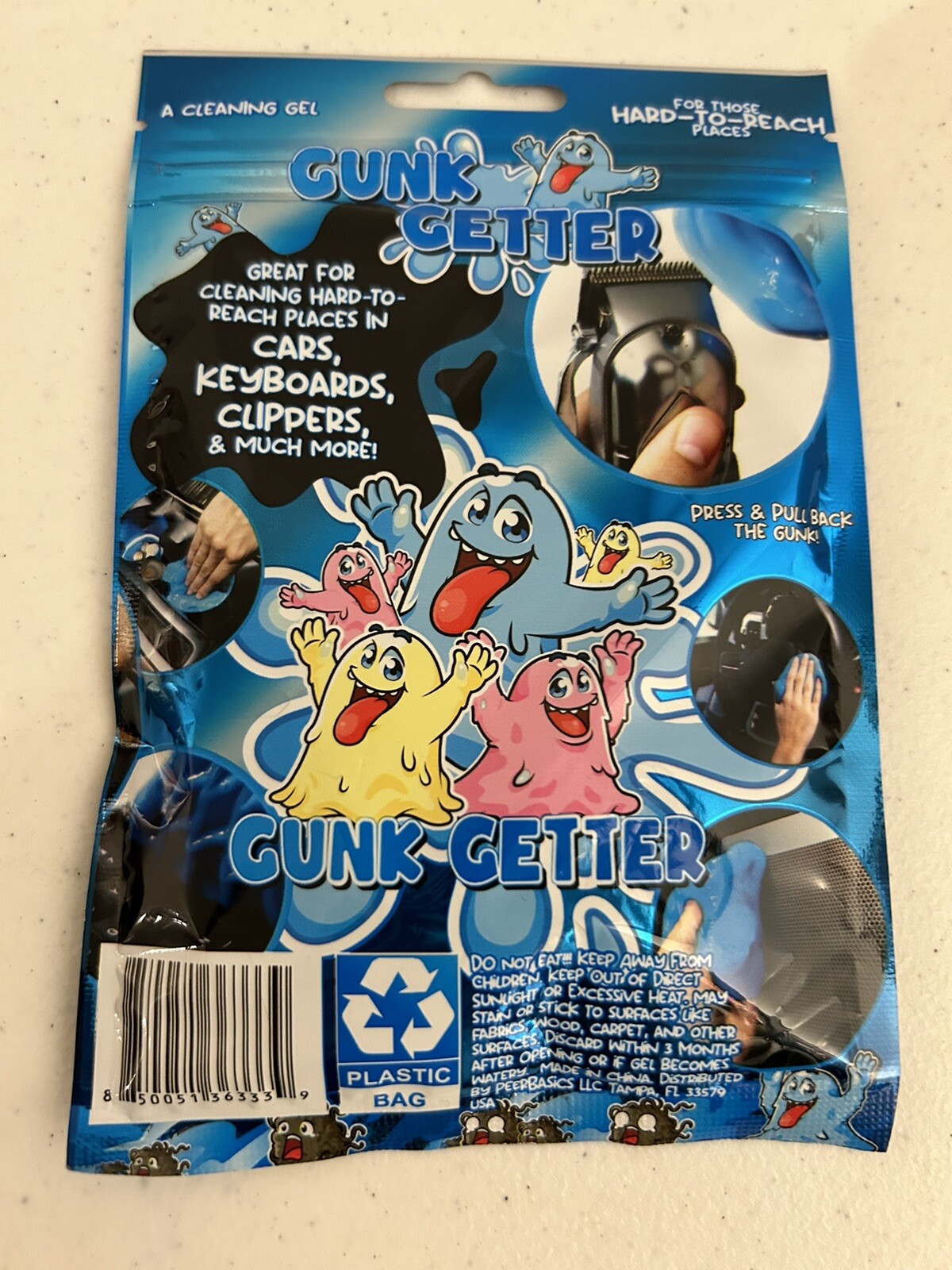 Gunk Getter Cleaning Gel For Those Hard To Reach Places- One Resealable Pouch