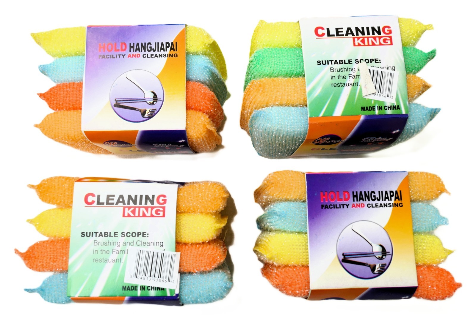 16 Pack Non‑Scratch Scrub Sponges for Home Kitchen Dishwashing & Cleaning Pads