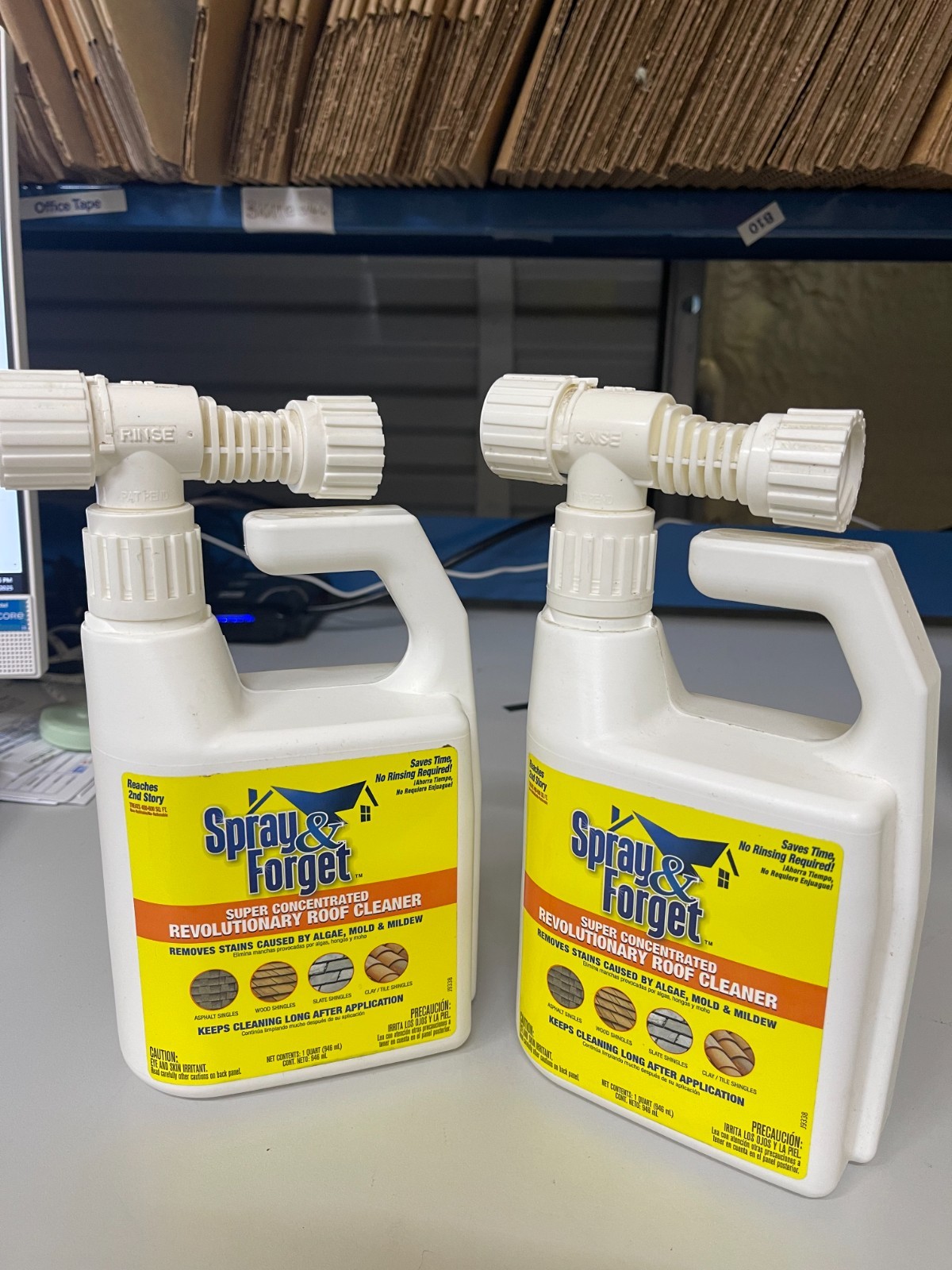Spray & Forget Super Concentrated REVOLUTIONARY ROOF CLEANER (1 qt) – 2 NEW