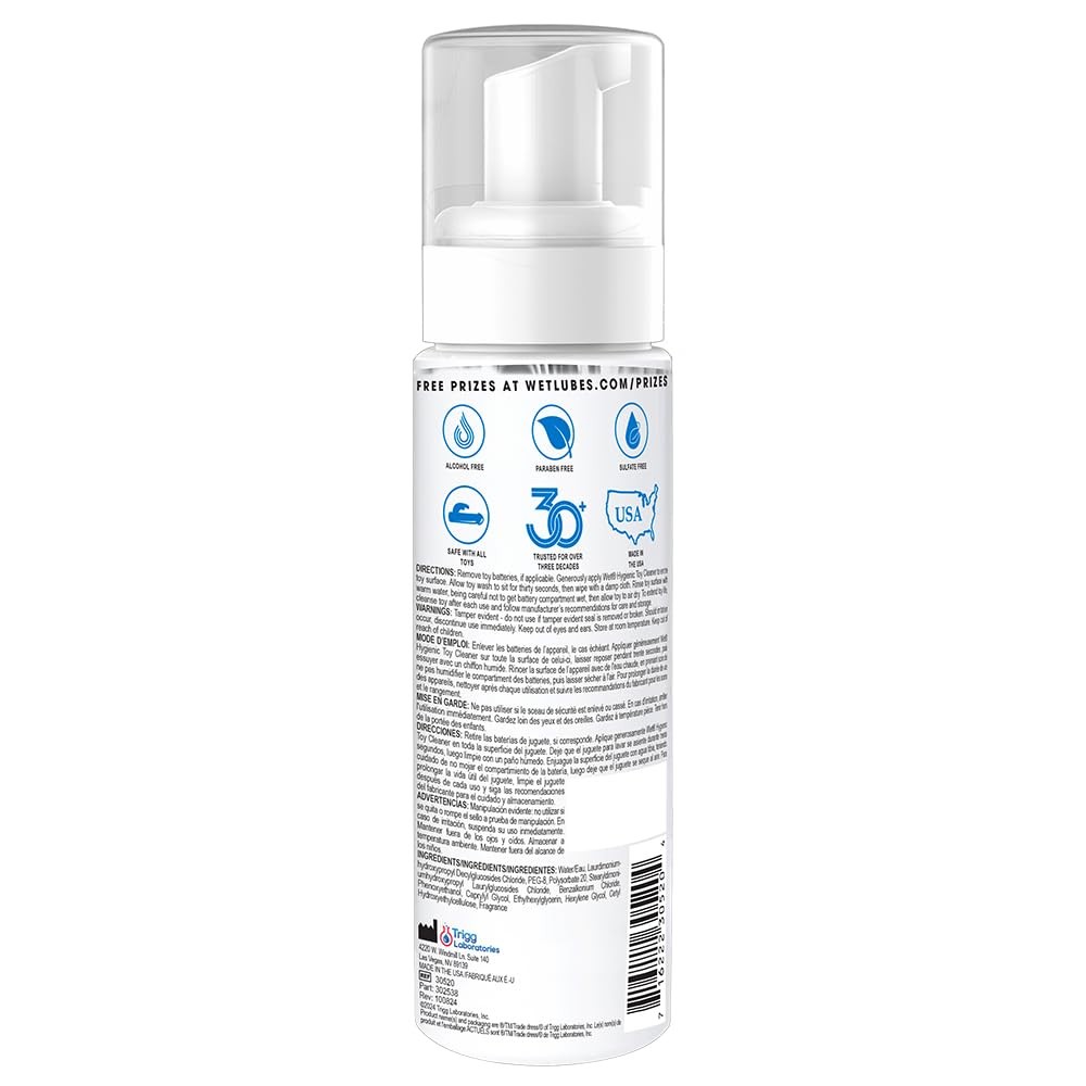 Hygienic Foaming Toy Cleaner, All Purpose Alcohol-Free Gentle Cleansing Spray…