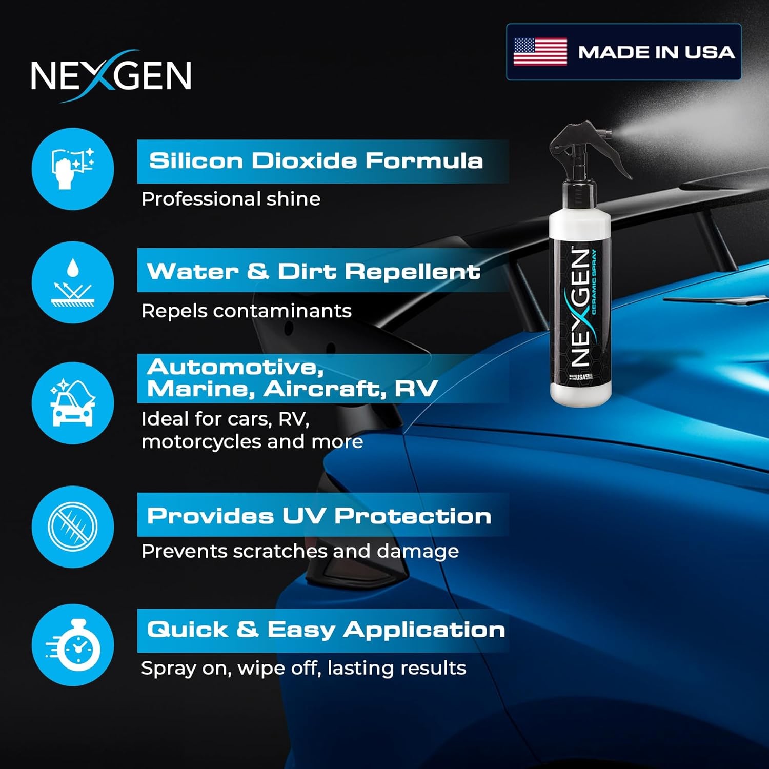 Nexgen Ceramic Spray Silicon Dioxide — Easy to Apply, Ceramic Coating Spray ?