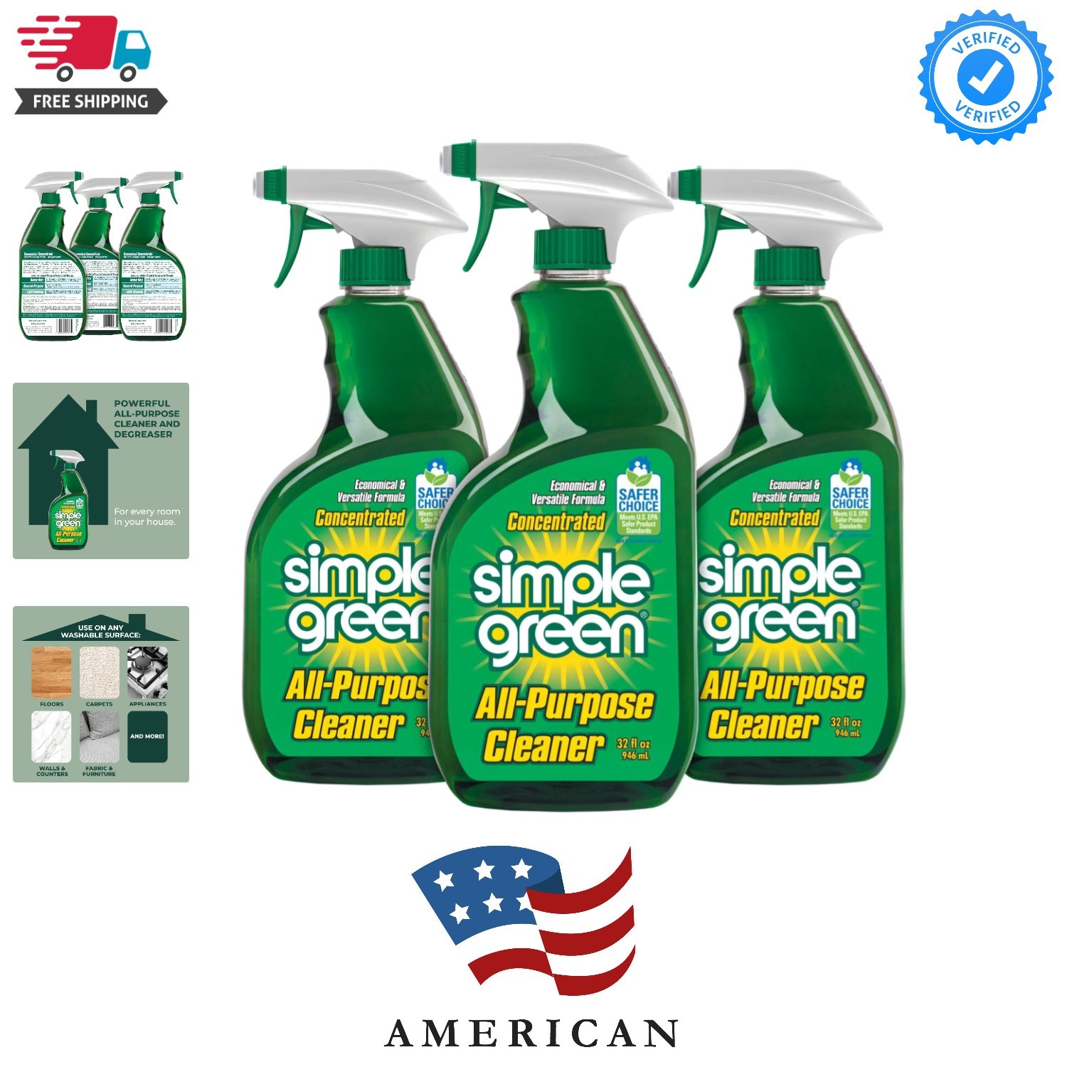 AllPurpose Cleaner, 32 Fl Oz Pack of 3,
