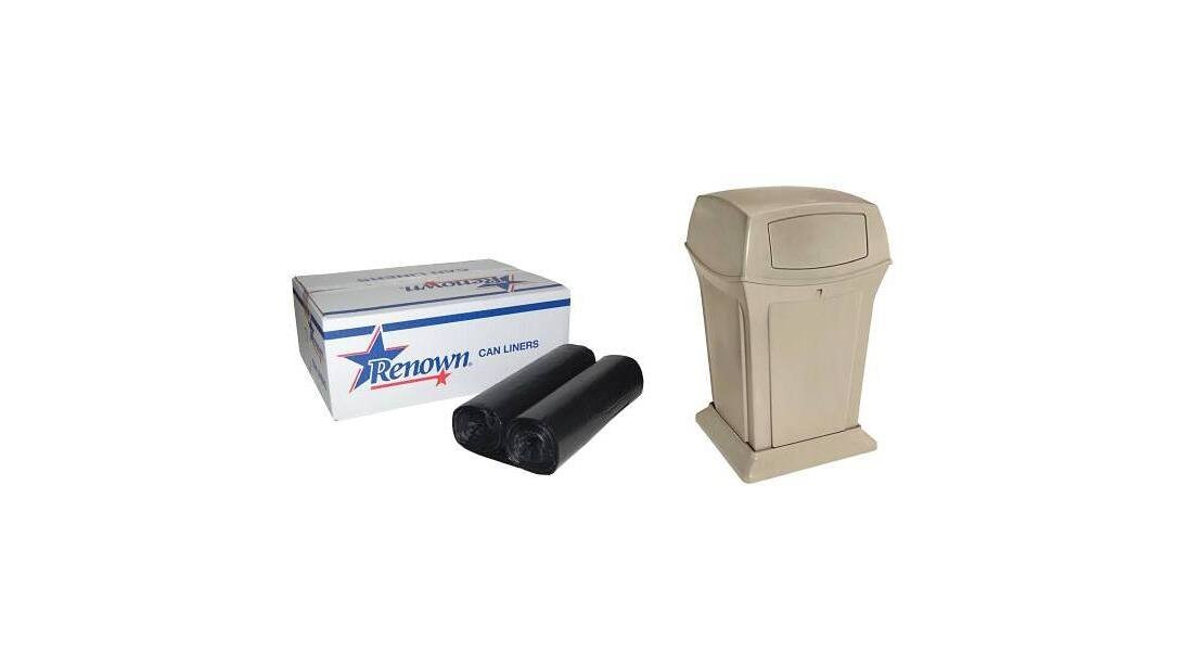 45 Gal. 0.9 mil 40 in. x 46 in. Black Can Liner BLK – pack of 100