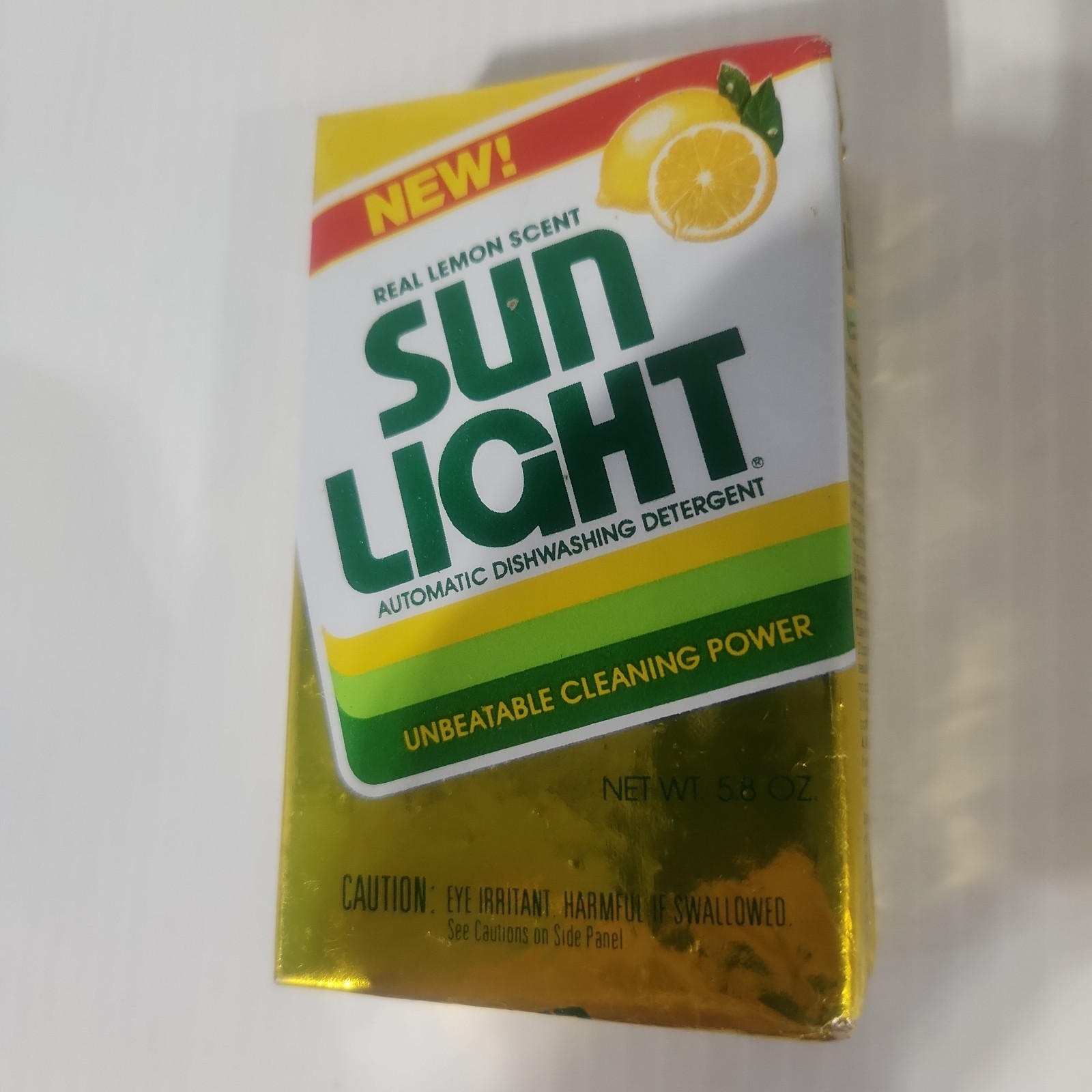 Vintage Powdered Sun Light Dishwashing Detergent 5.8oz – NEW – Lemon Scent