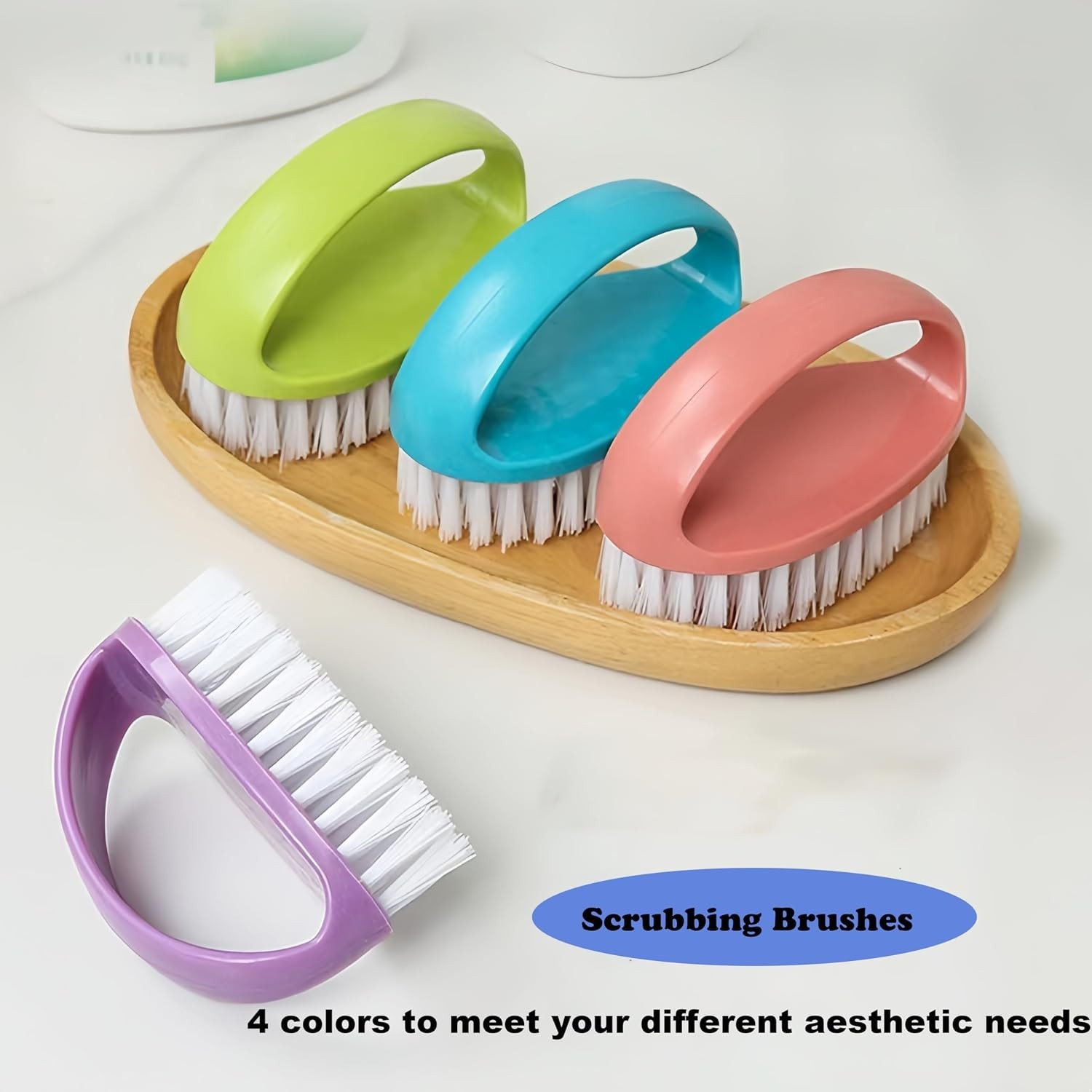 Ergonomic Scrubber Brushes in Pink & Purple – Perfect for Multi-Purpose Cleaning