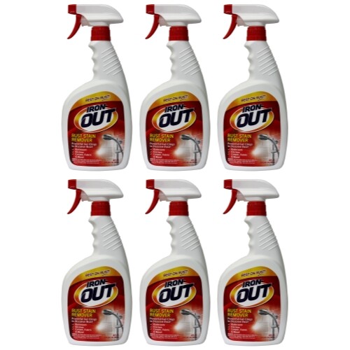 Iron OUT Rust Stain Remover Spray, 24 fl oz (6 Pack)