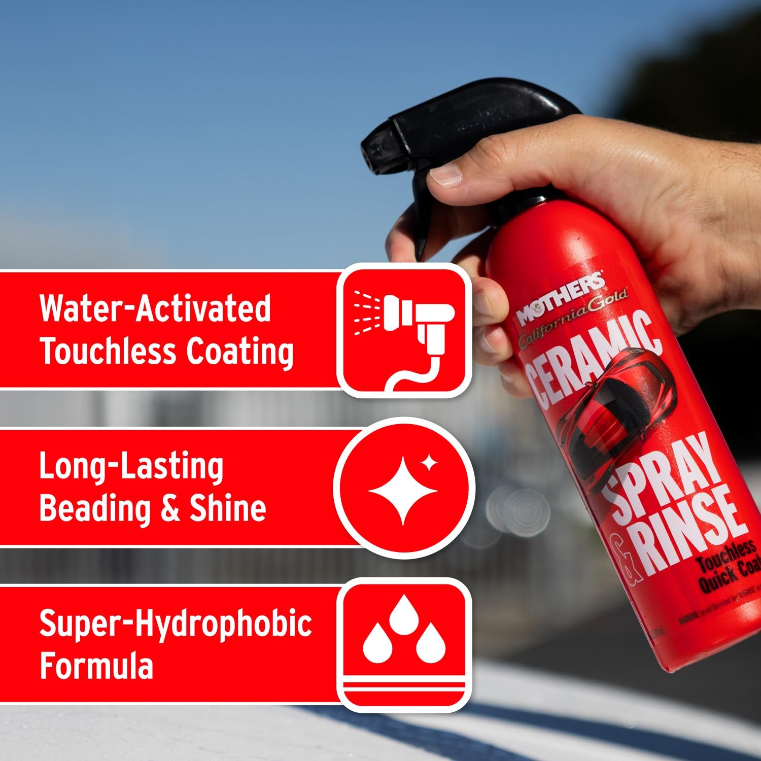 California Gold Ceramic Spray & Rinse Wax, 16 oz. (05646)
