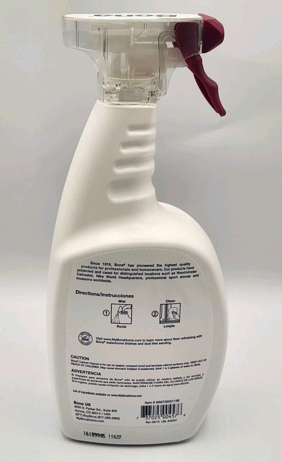 Bona Wood Cabinet Cleaner 32 fl oz Trigger Spray Discontinued #42547