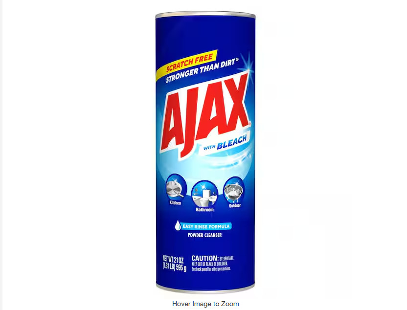 Ajax Powder Cleanser with Bleach, Scratch-Free Formula, 21 oz Bottle