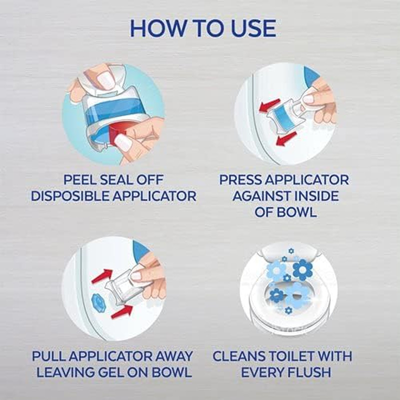 Click Gel Automatic Toilet Bowl Cleaner Ocean Fresh 6-Pack
