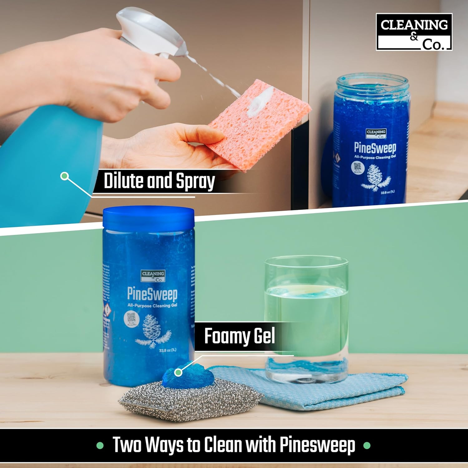 All-Purpose Cleaning Gel with Pine Oil – Multipurpose Household Cleaner for Bath
