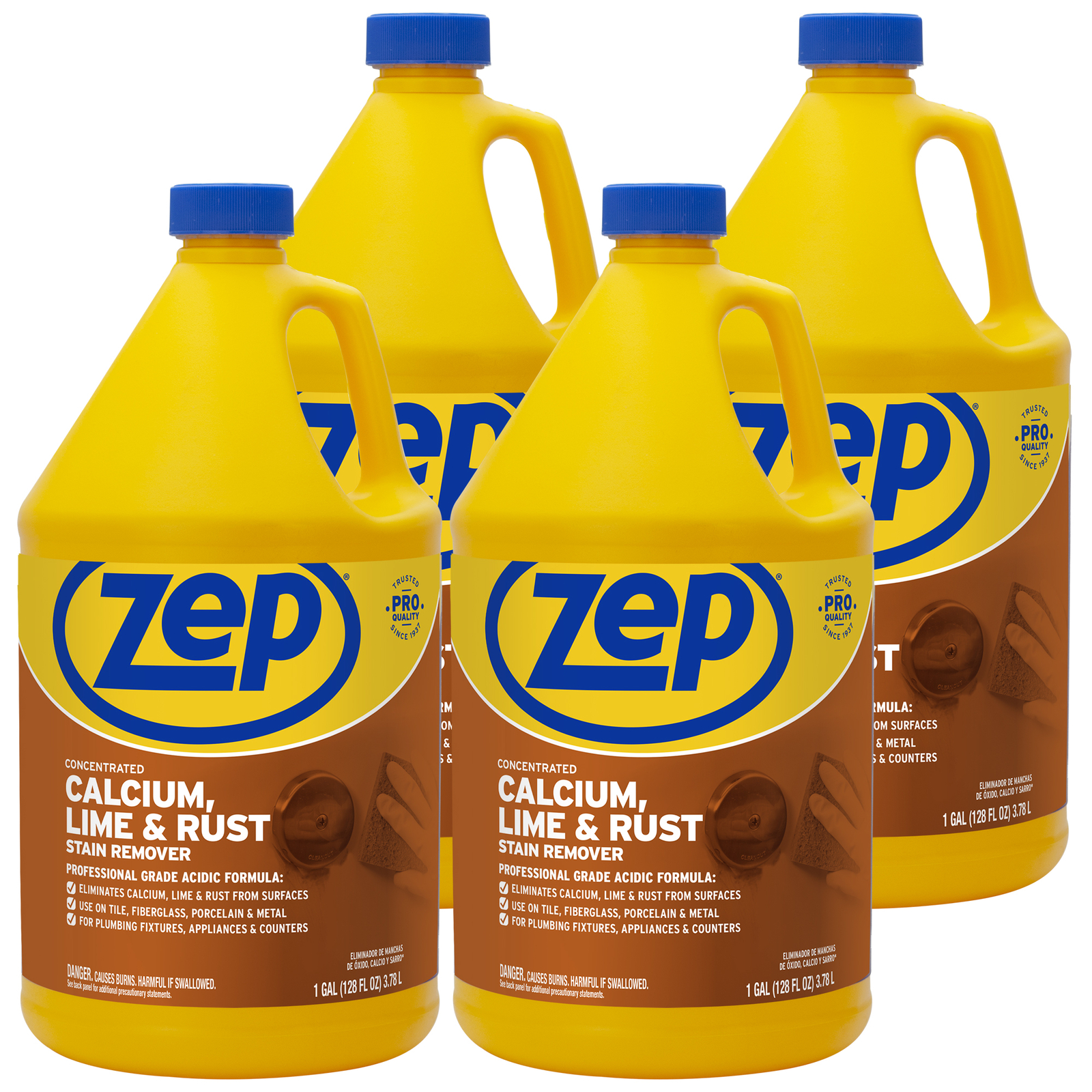 Zep Calcium, Lime and Rust Stain Remover Concentrate – 1 Gal (Case of 4)