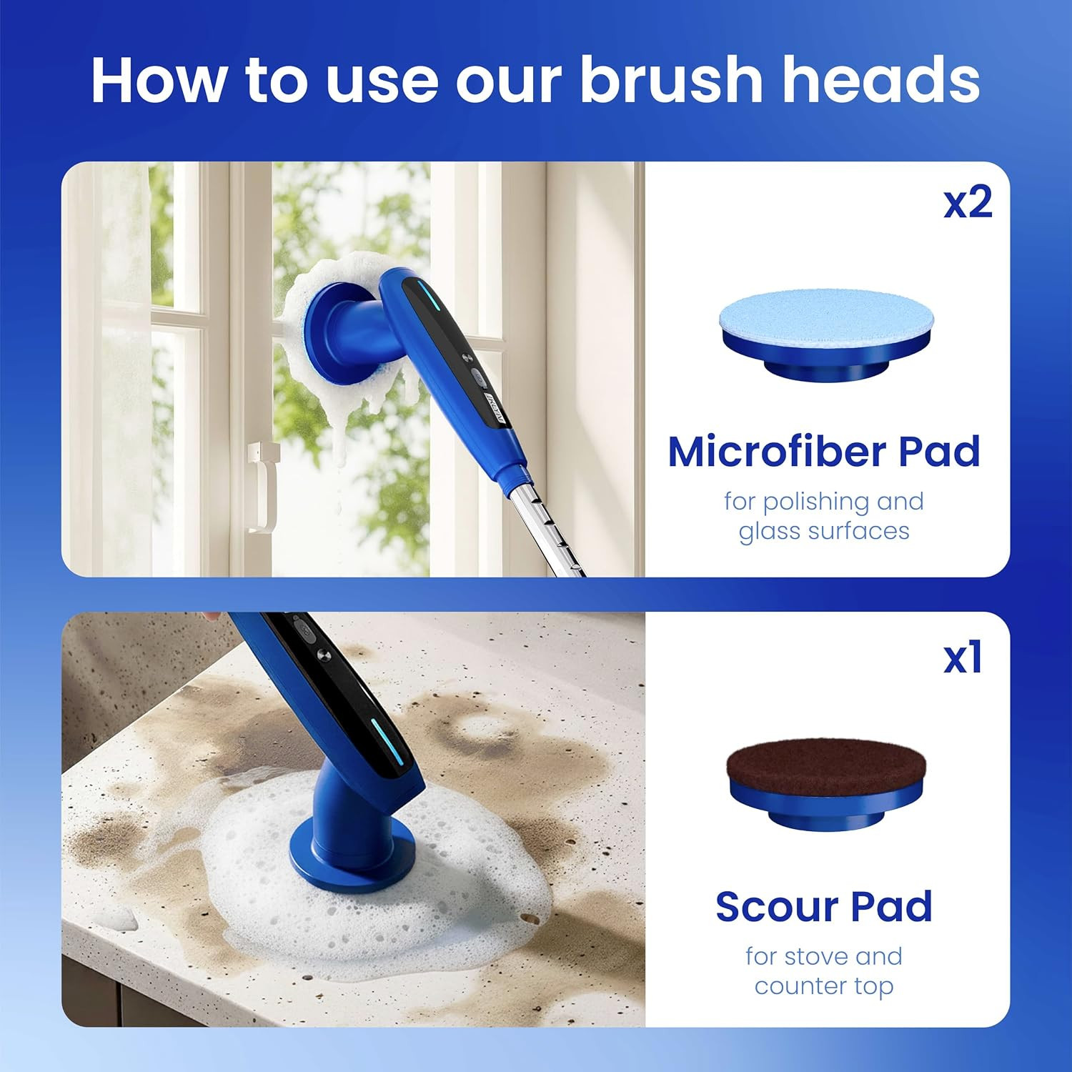 2026 Upgraded Electric Spin Scrubber: 120 Min Runtime, IPX7 Waterproof Cordless
