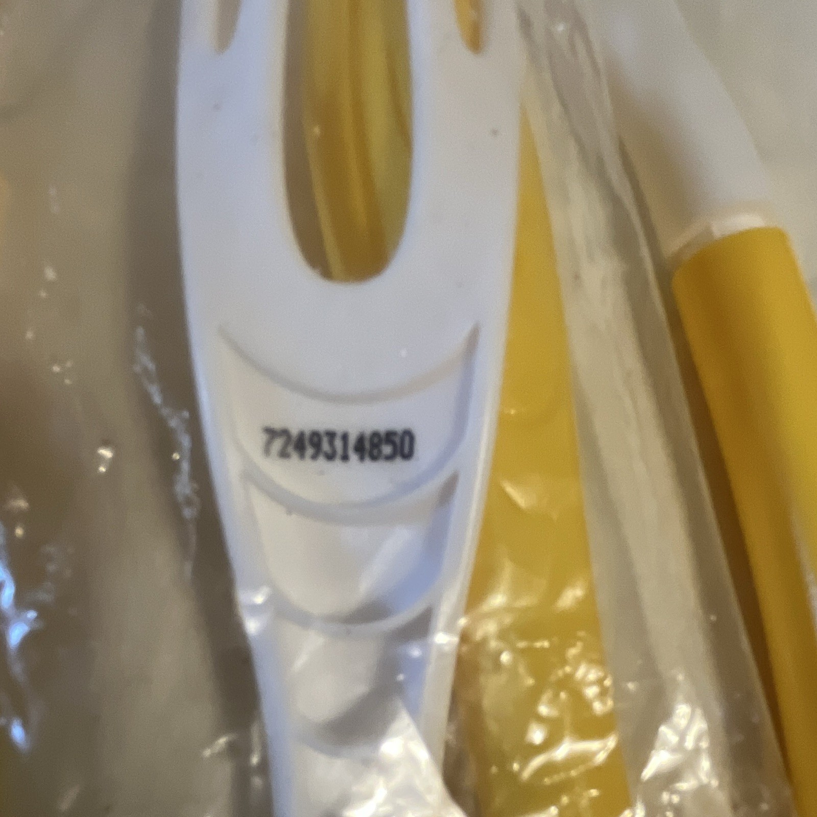 Lot of 3 Reusable Cleaning Wand Handles w/ Refill Attachments Yellow White