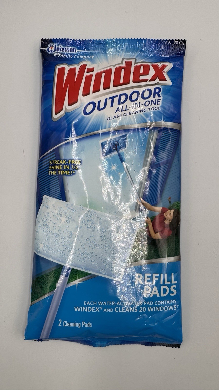 Windex Outdoor Refill Cleaning Pad Windows 1 Pk 2 Pads Discontinued NOS 2011