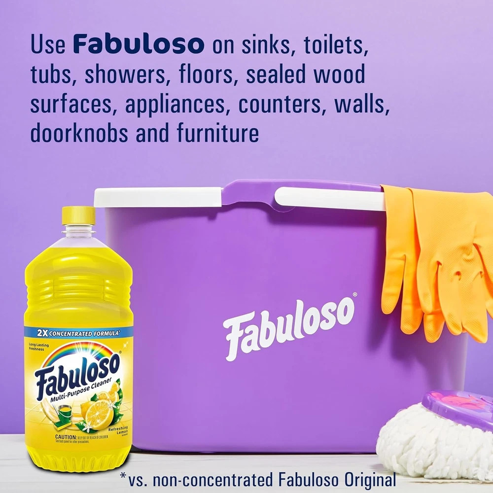 Multi-Purpose Cleaner, 2X Concentrated Formula, Refreshing Lemon Scent, 56 oz