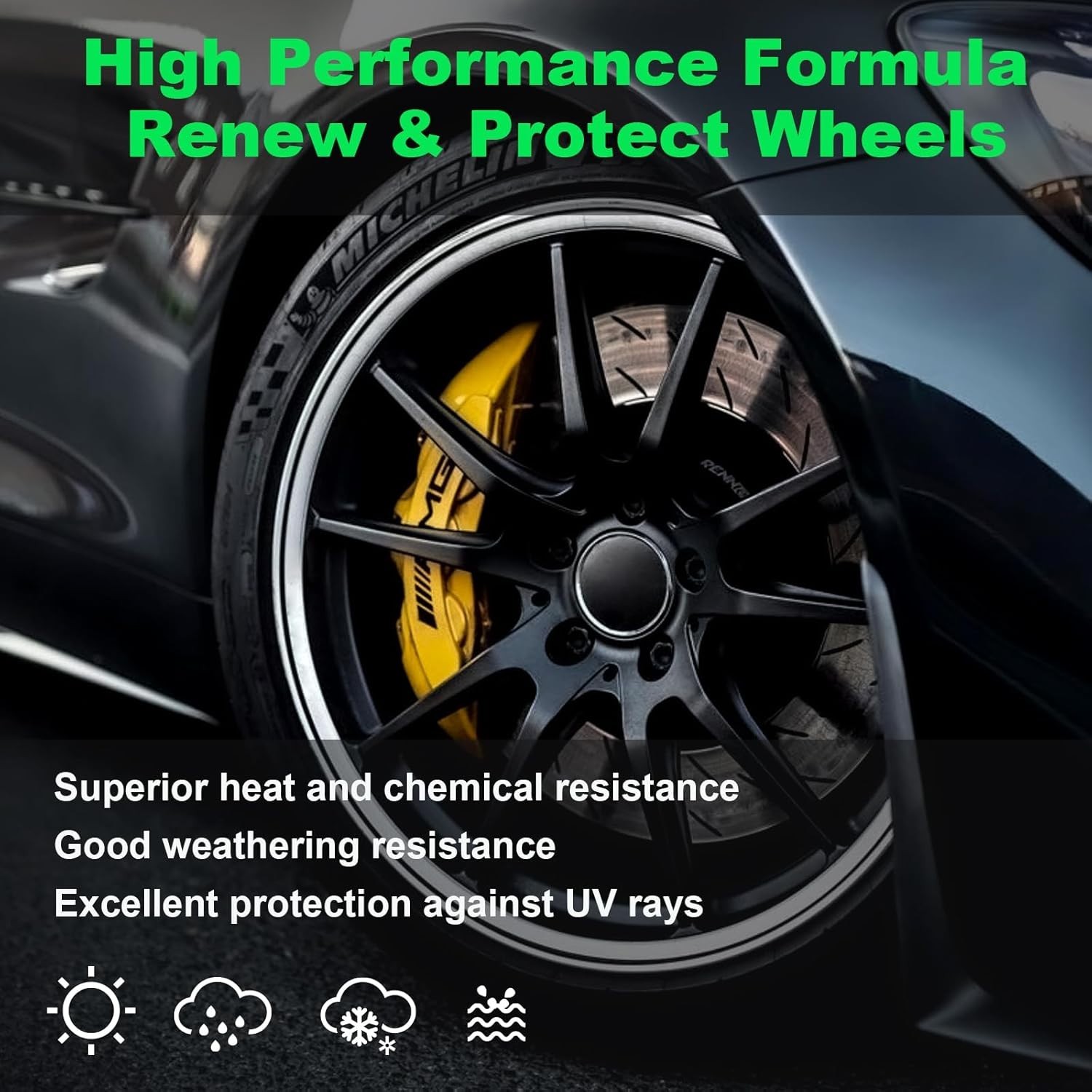 13oz Gloss Black Wheel Spray Paint – Fast Drying, Protective Finish, 2 Pack