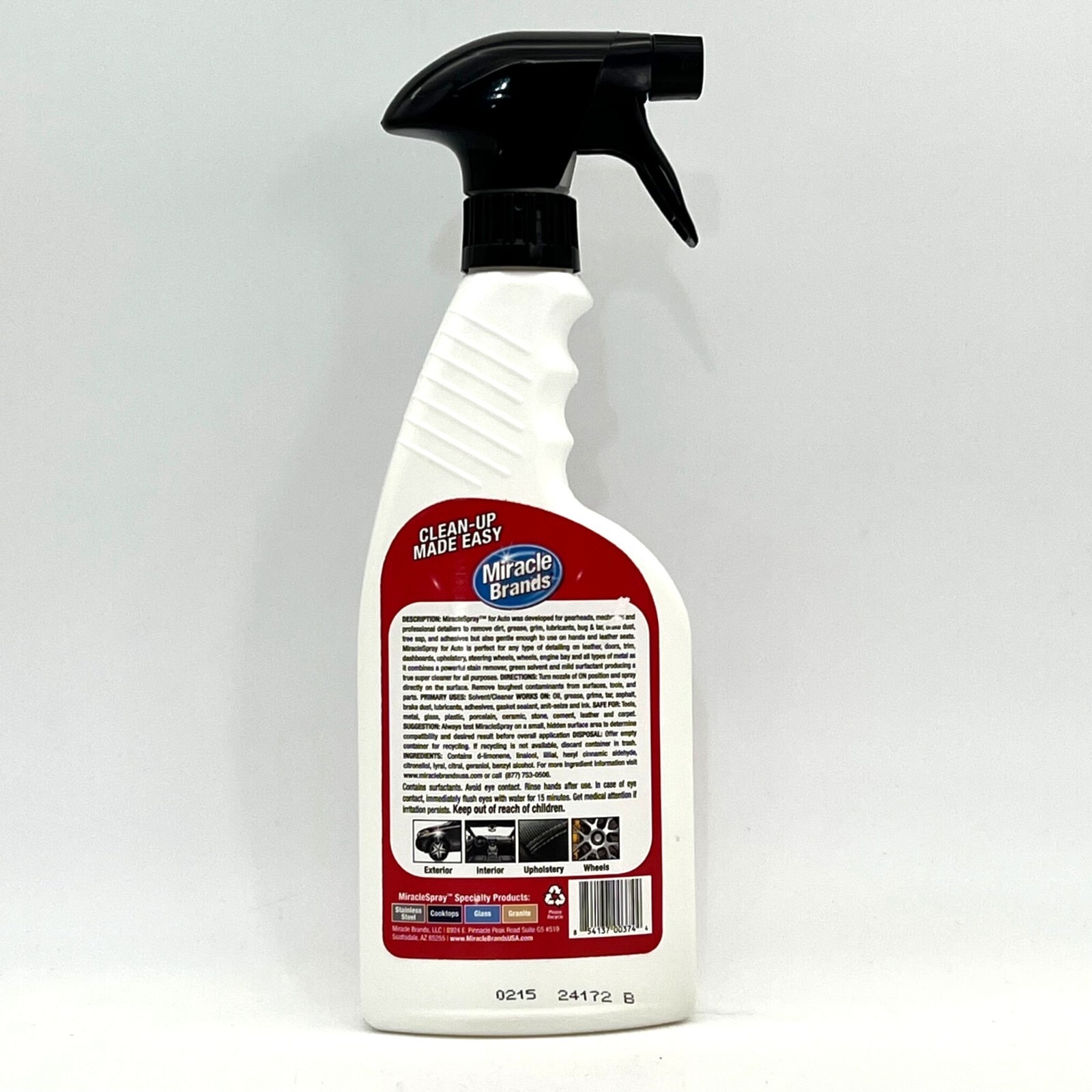 Miracle Spray For Auto 16 Fl Oz Professional Grade Detailing Super Cleaner New