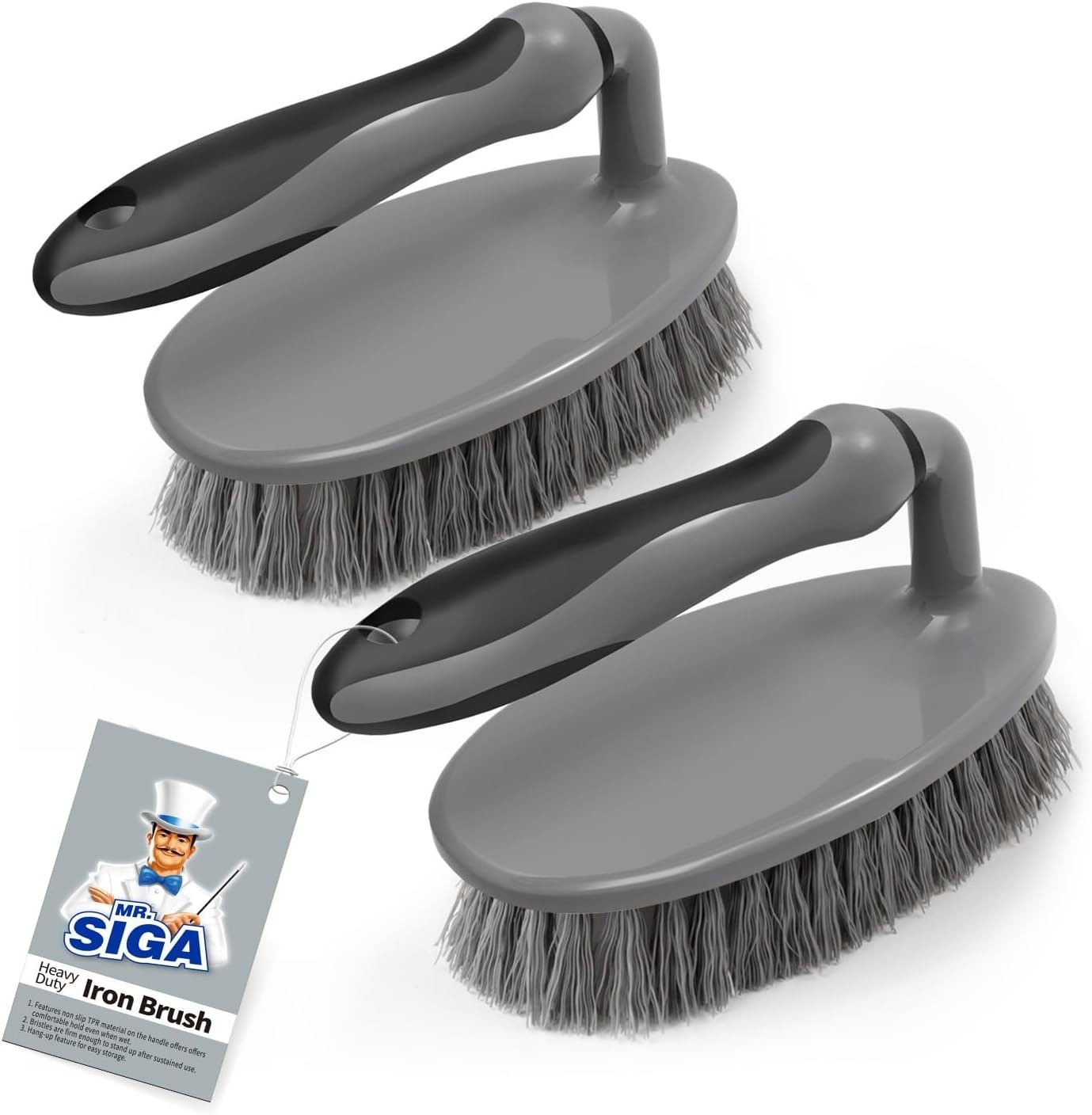 Durable Heavy Duty Cleaning Brush 2-Pack for Bathroom, Kitchen, and Floors