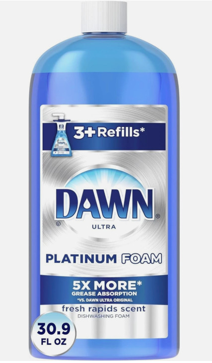 Dawn Dish Soap, Direct Foam Dishwashing Foam, Refill, Fresh Rapids Scent, 30….