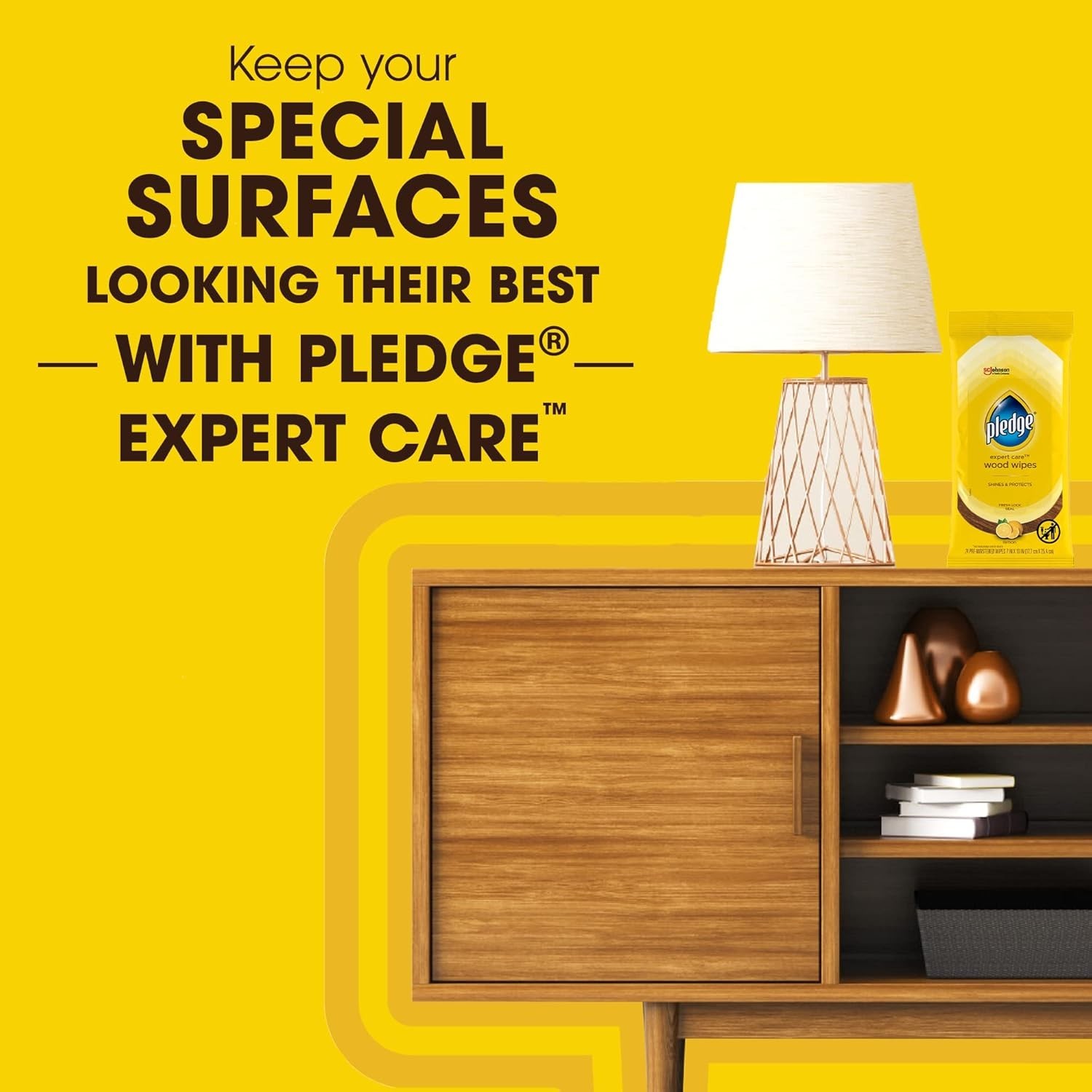 Wood Wipes Lemon Scent 24 Count Pack of 6 Surface Polish and Cleaner