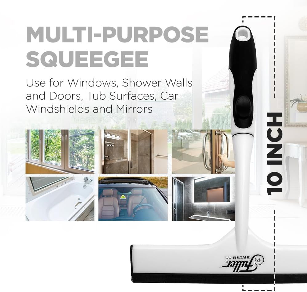 Easy Grip Handheld Squeegee – for Shower Walls, Doors, Tub Surfaces