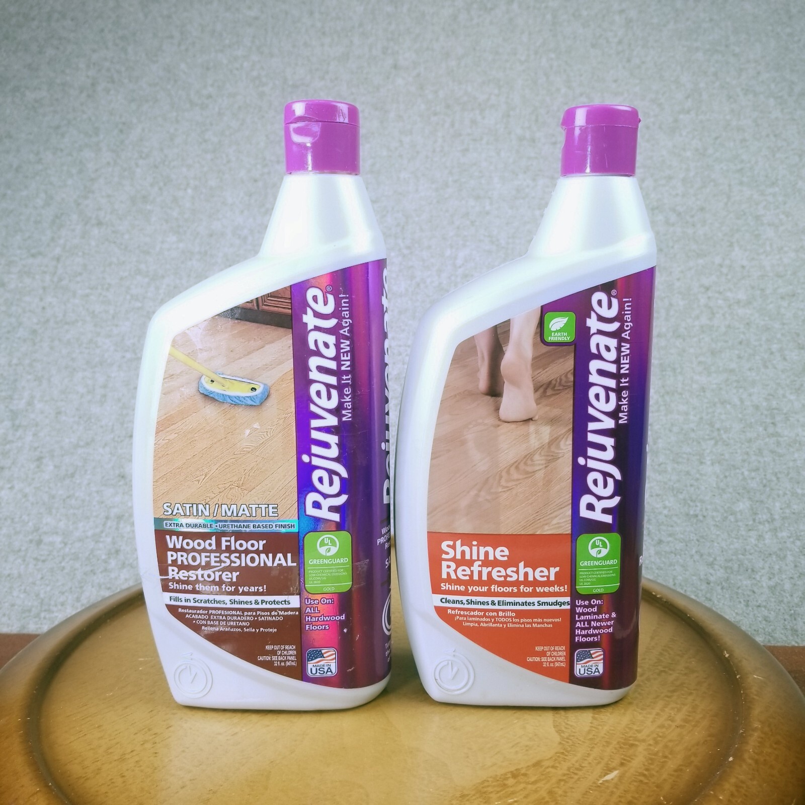 Rejuvenate Shine Refresher 3/4 Full & Floor Restorer 1/2 Full Lot 2 Bottle *see