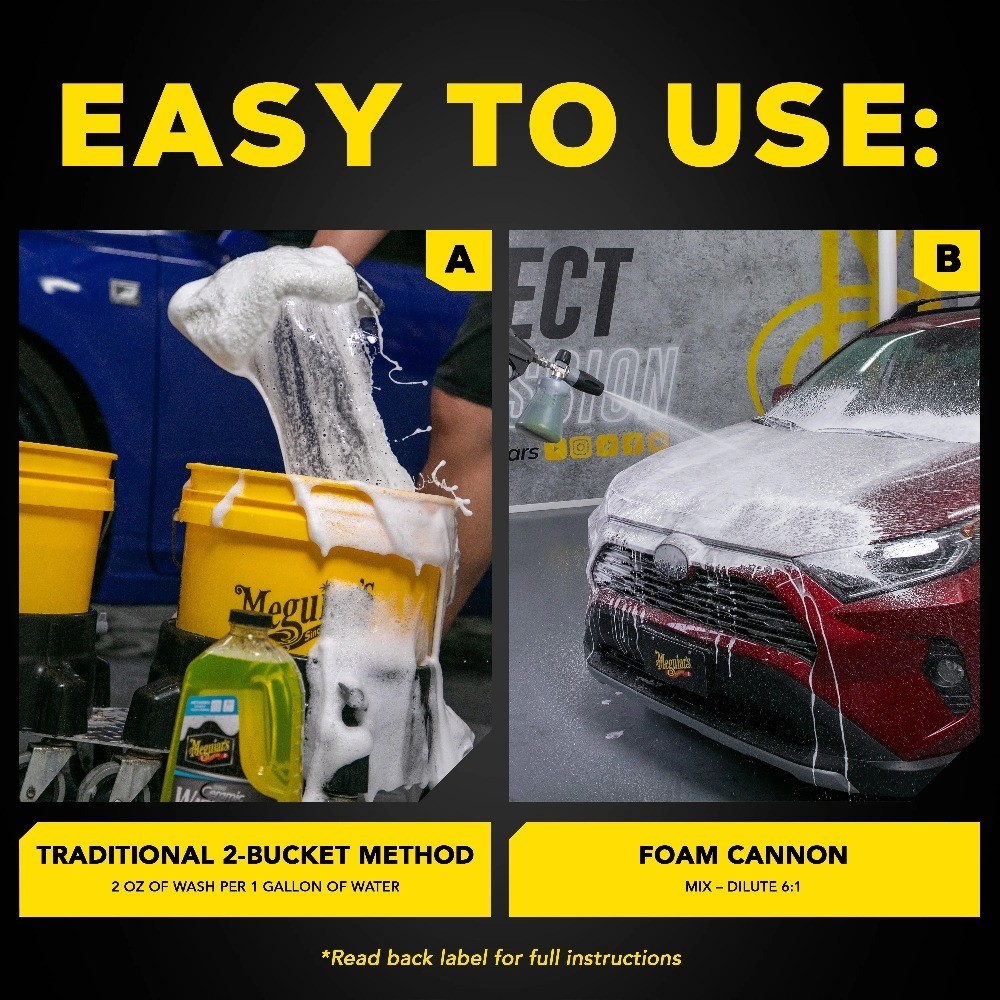 Hybrid Ceramic Wash and Wax Liquid Car Detergent 48 oz G240748 Auto Cleaner