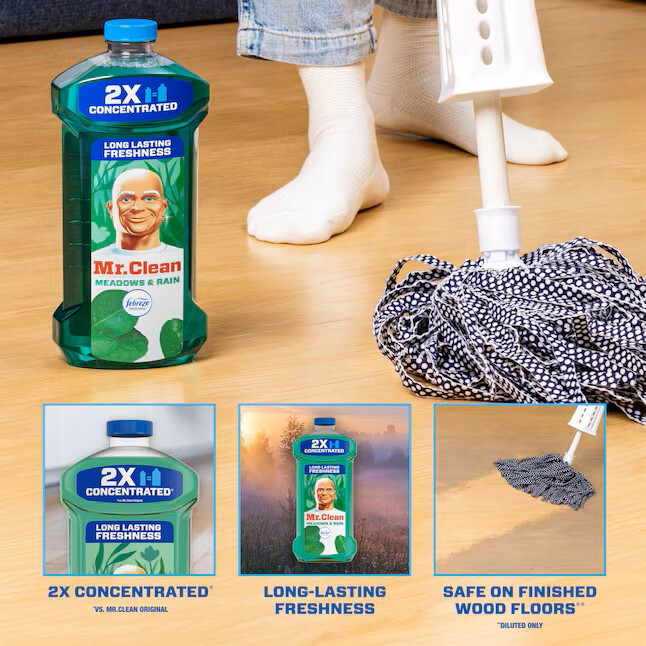 Mr Clean 2X Concentrated Multi Surface Cleaner Febreze Meadows & Rain – 64 oz