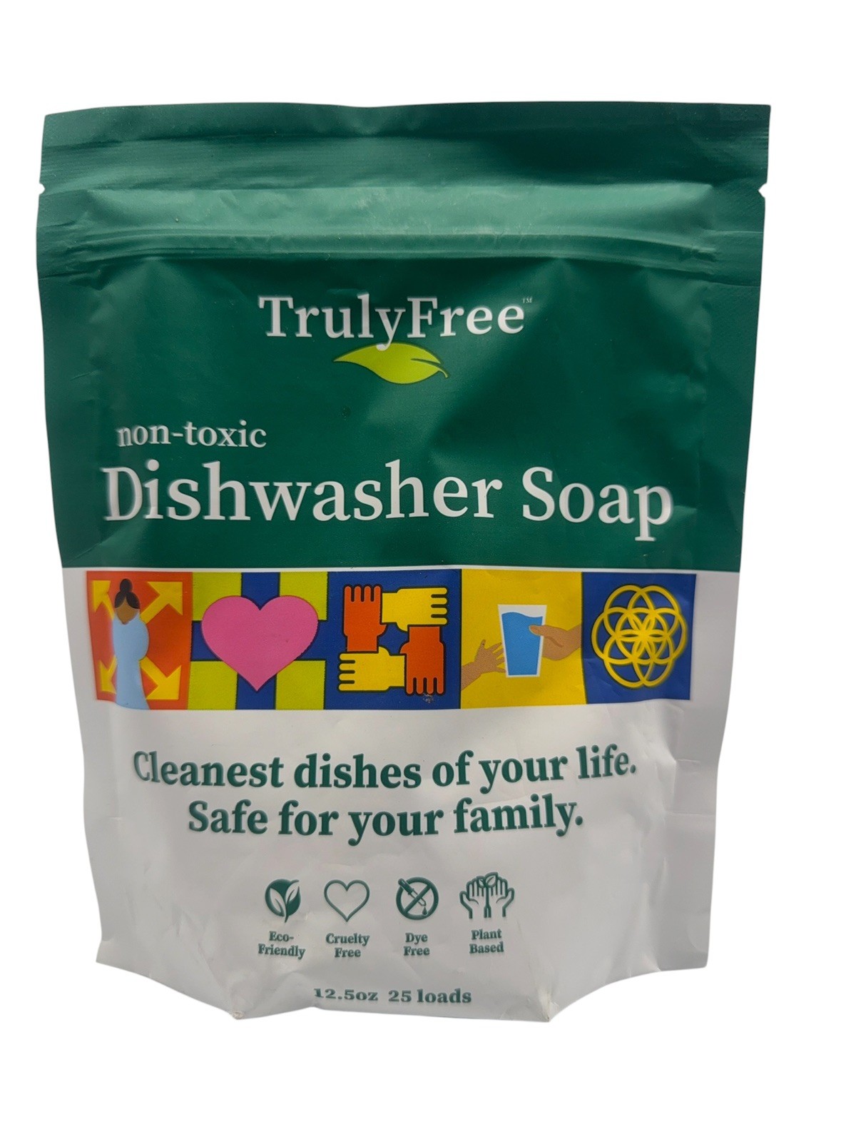 TrulyFree Eco-Friendly DISHWASHER SOAP – 12.5 oz / 25 loads – Truly Free