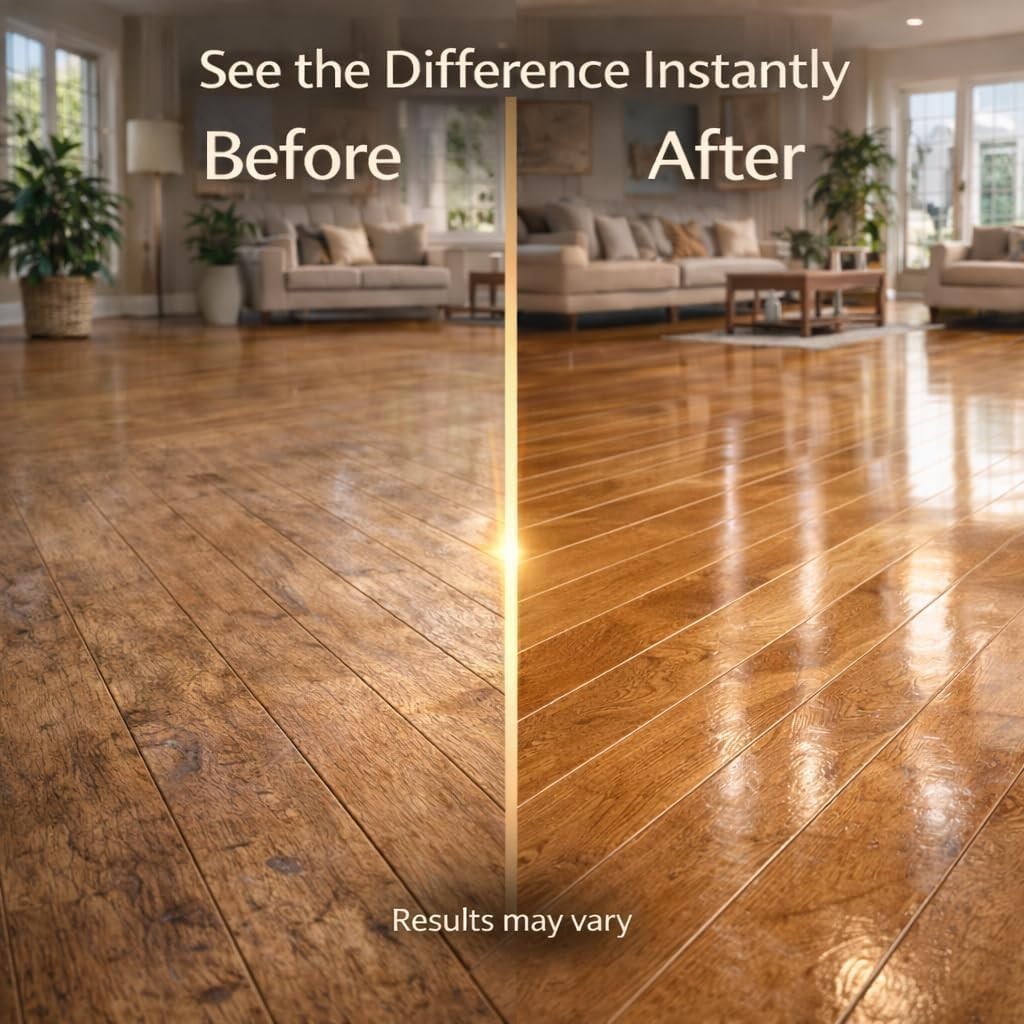 Wood Floor Restorer & Polish for Hardwood Floors, High Solid Floor Shine Rest…