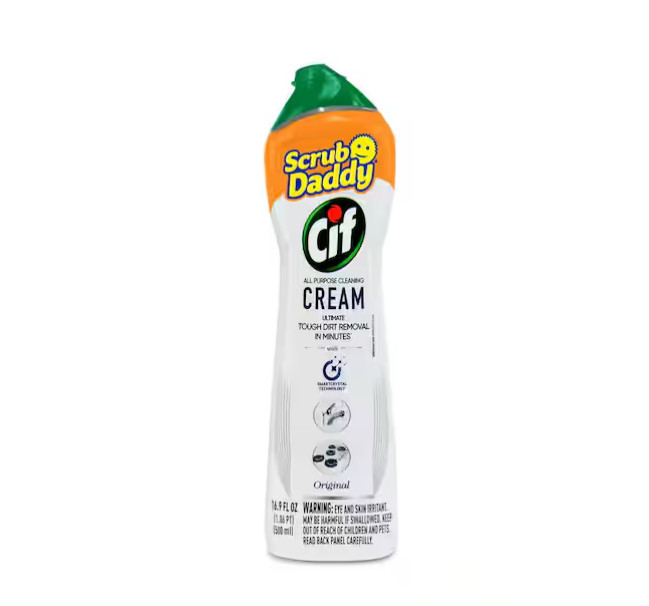 Scrub Daddy Cif All Purpose Cleaning Cream, Ultimate Tough Dirt Removal – 16.9oz