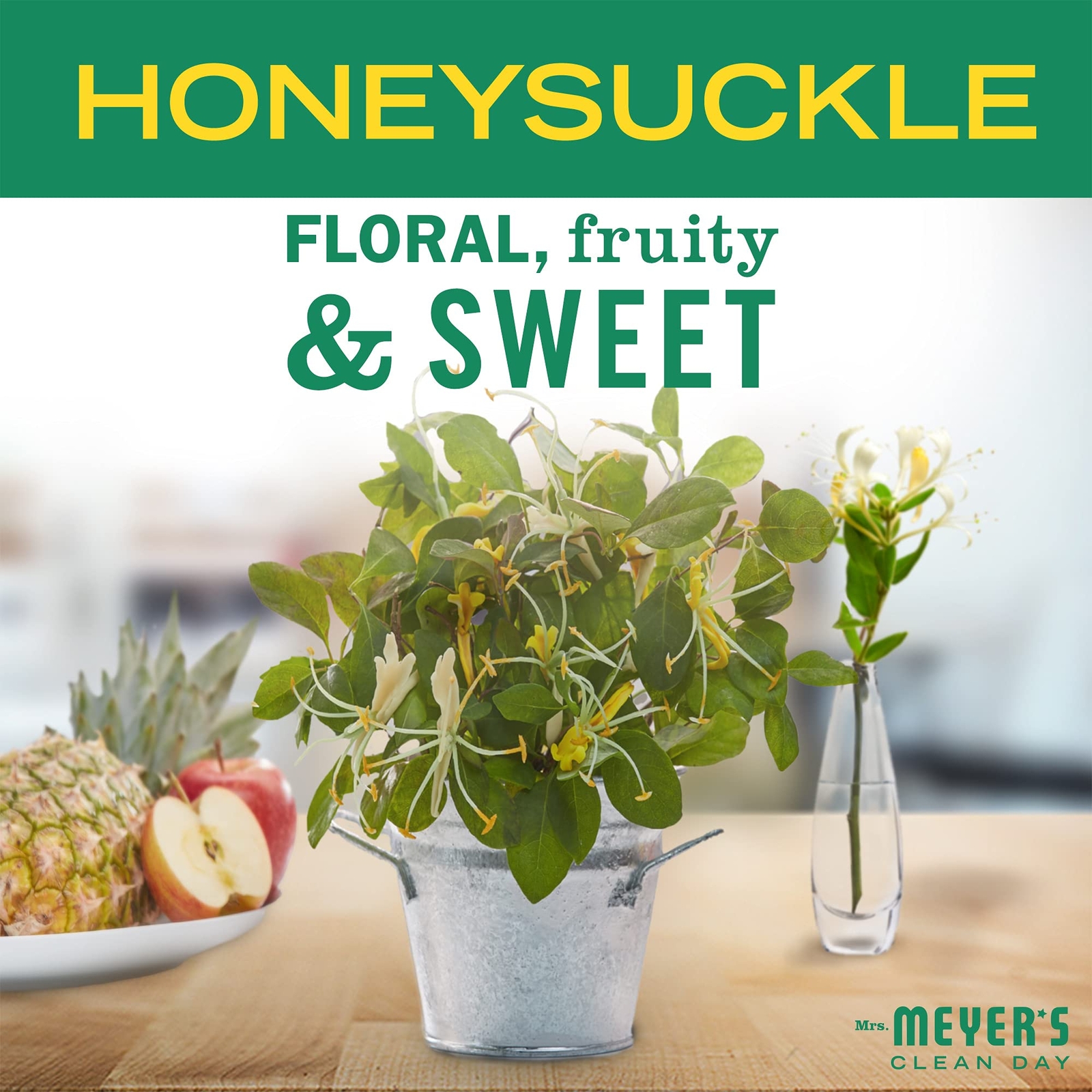 Mrs Meyer’s Clean Day Honeysuckle Multi Surface Cleaner Pack of 2 32 Fl Oz