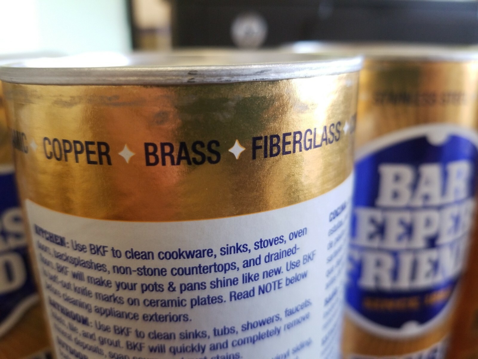 (FOUR CANS) BAR KEEPERS FRIEND MULTI-PURPOSE CLEANSER CLEANS 21 oz NSF APPROVED