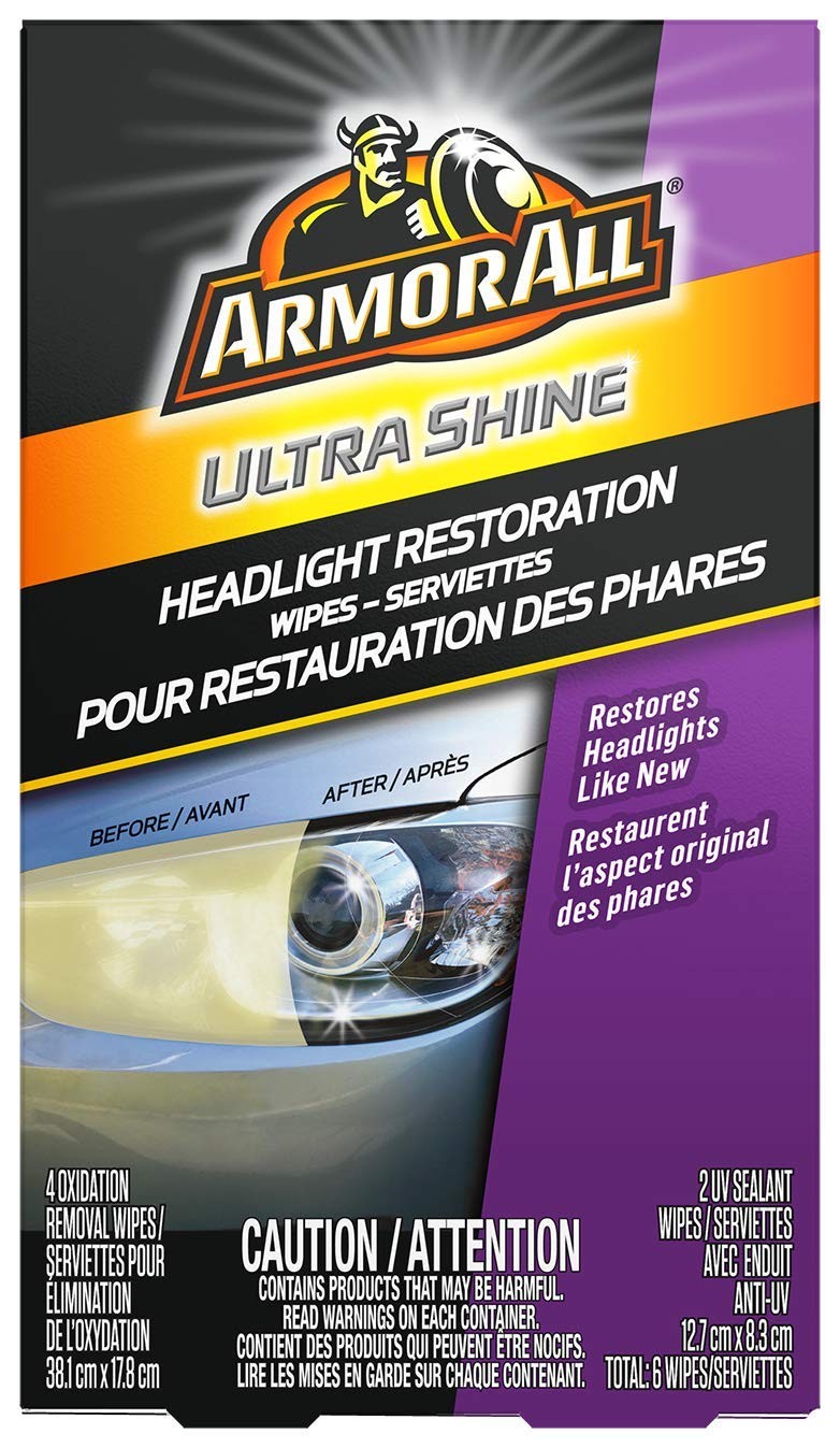 Armor All Headlight Restorer Wipes – Ultra Shine 6 Pack