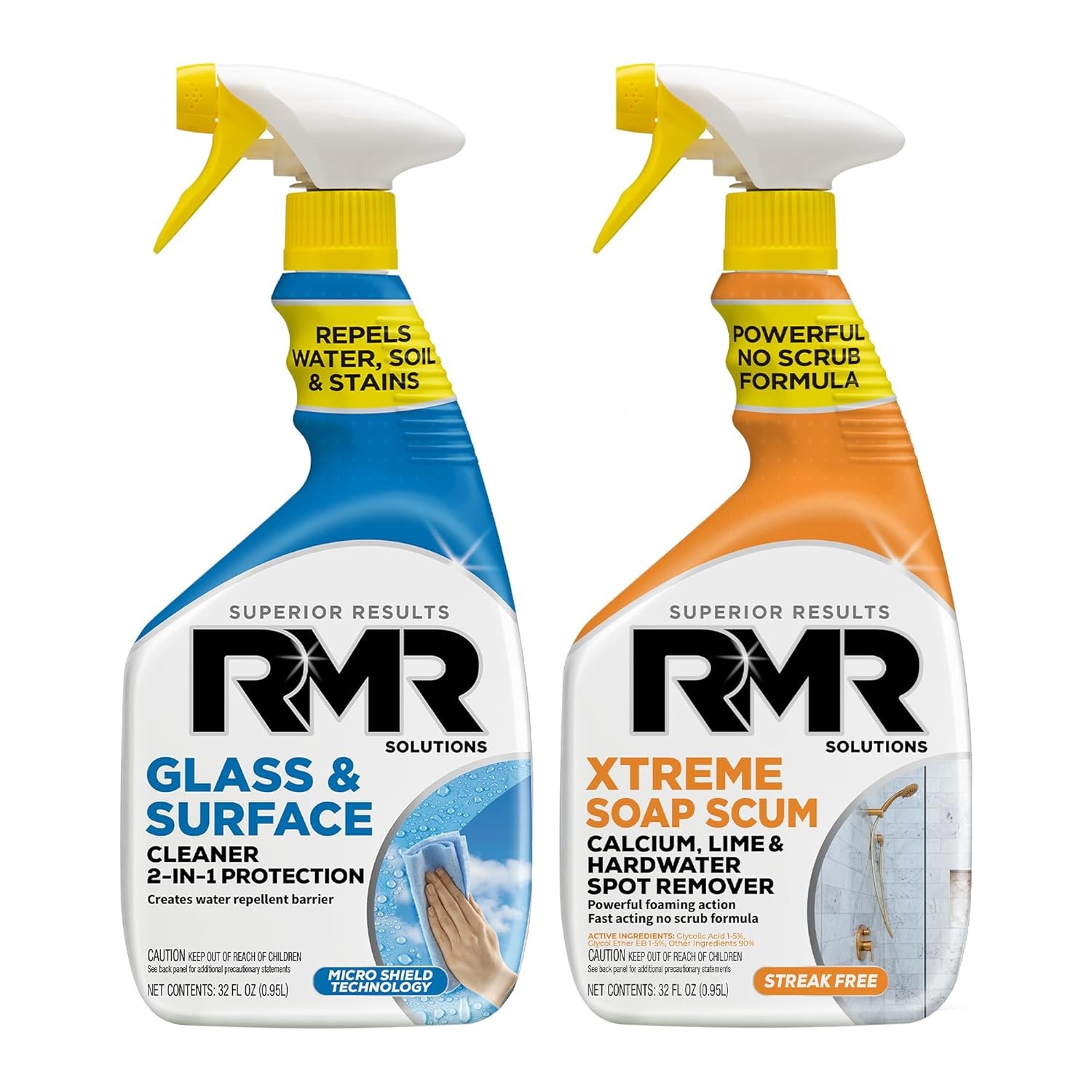 RMR Shower Shield Glass Cleaner Repellent Power Pack Surface Cleaner Kit
