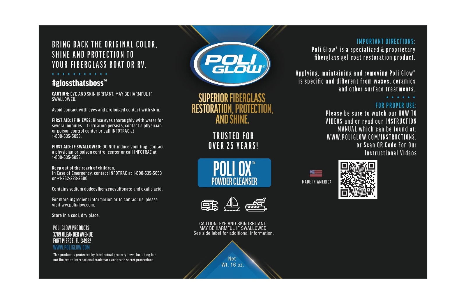 Poli Ox™ — Remove Heavy Oxidation and Stains from Fiberglass Boat & RV Surfac…