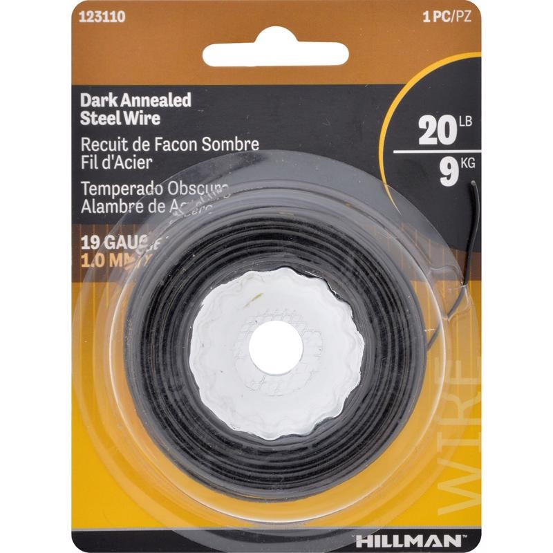 Hillman 123110-N 20 lbs. Capacity Black Anneal Steel Wire 50 L ft. (Pack of 10)