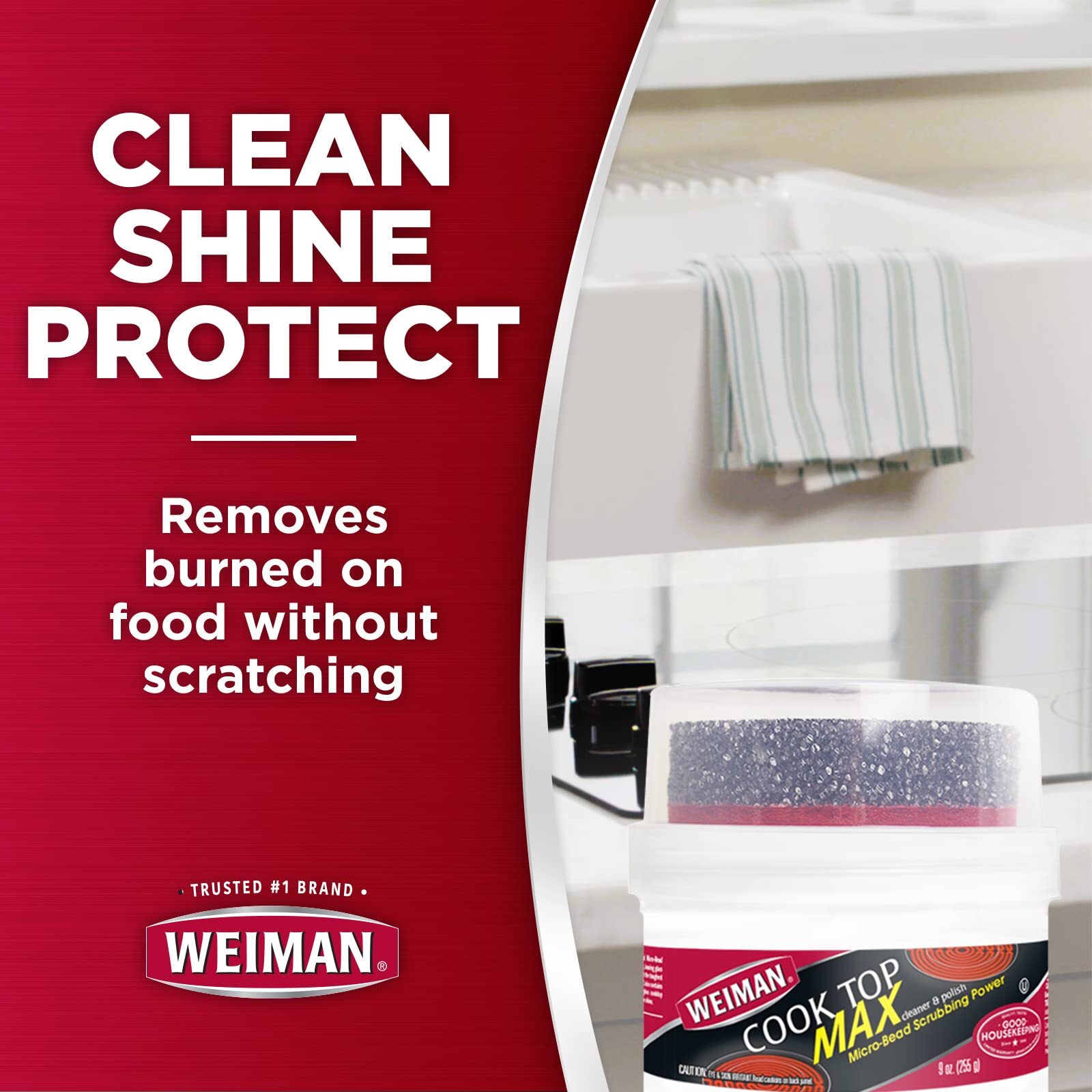 Weiman Cook Top Max Cleaning Agent 9 Ounce Pack of 2 Streak-Free Shine