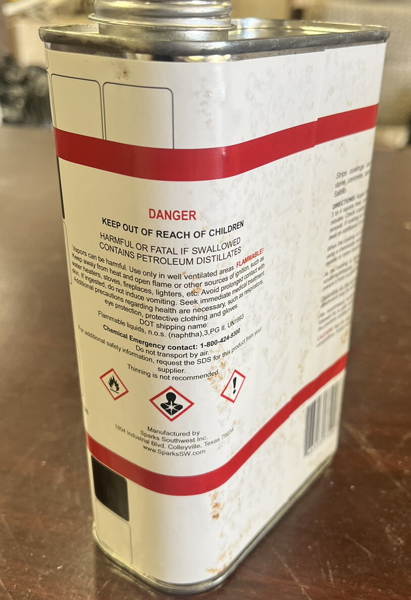 Sparks SR-5 Stripper Quart Floor Stripper Sealer Remover Tile