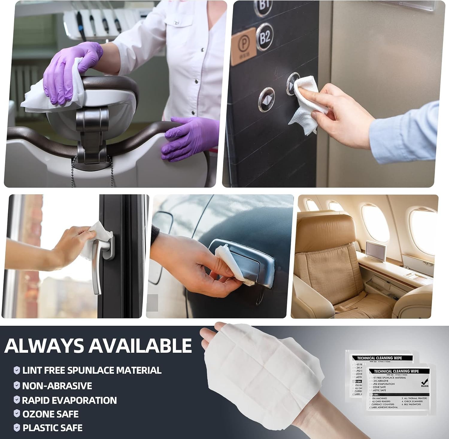 10 PCS Multi-Purpose Handy Wipes for Electronics – Quick Dry Cleaning Solution