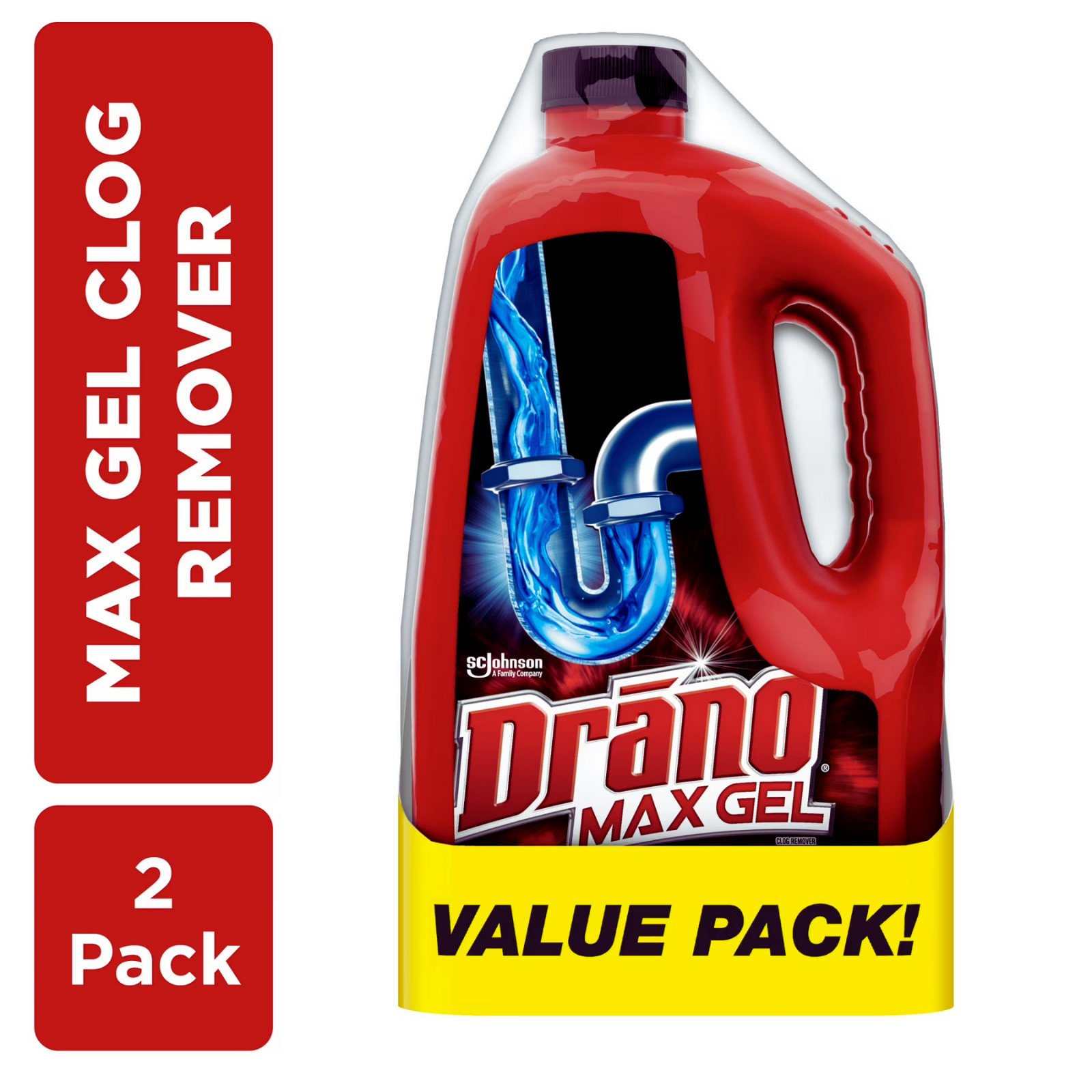 Drano Max Gel Drain Clog Remover 160oz (2 Pack) Two 80oz Bottles Bulk Value NEW
