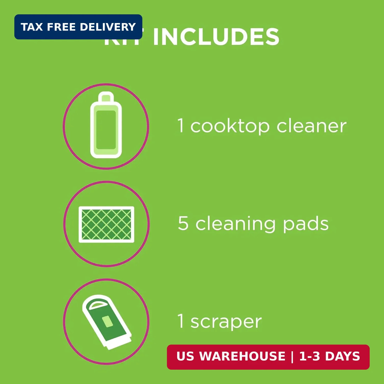 Affresh Cooktop Cleaning Kit, Safe for Glass & Ceramic Cooktops, Includes 5 oz c
