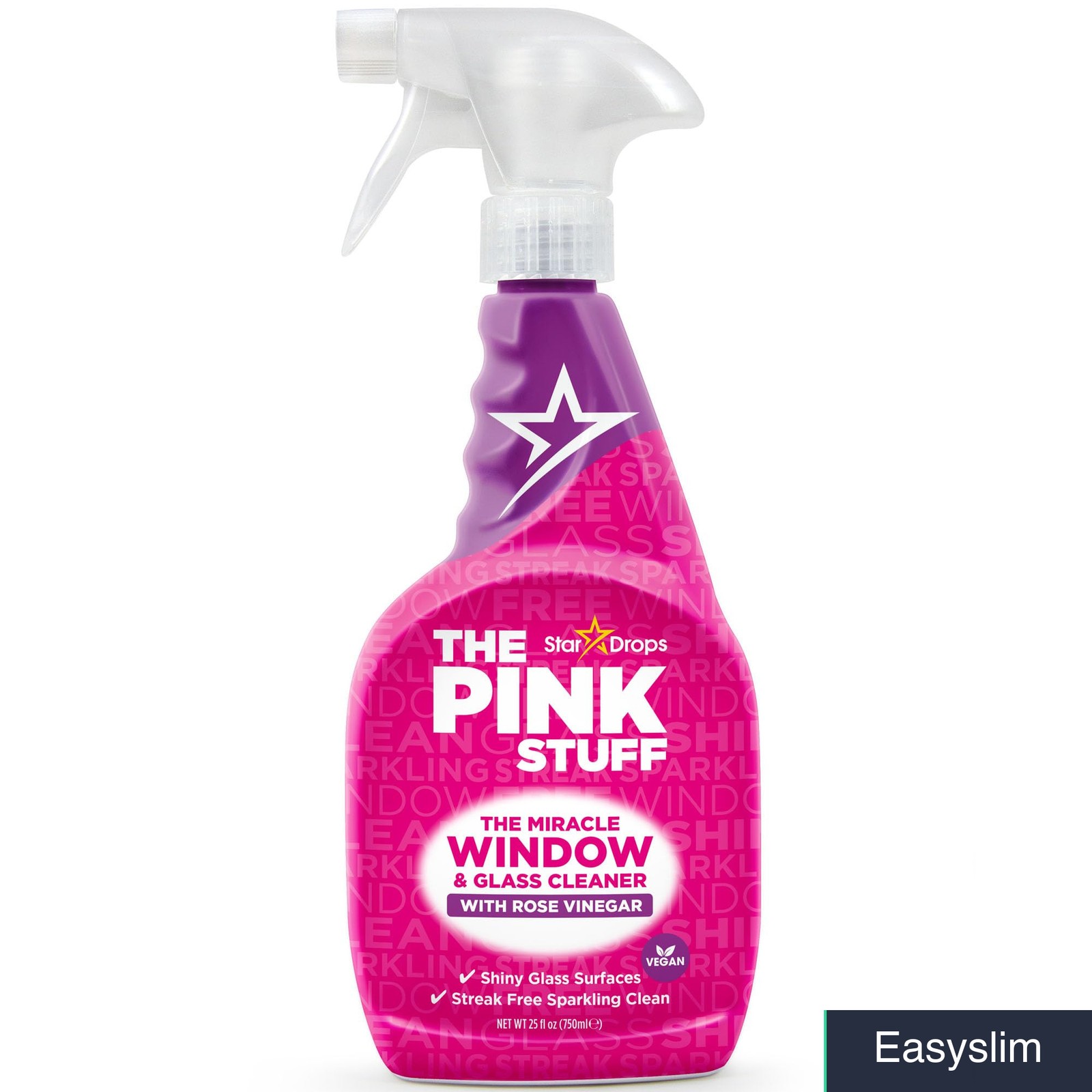 Rose Vinegar Window Glass Cleaner Spray 26 Fl Oz, Ready to Use