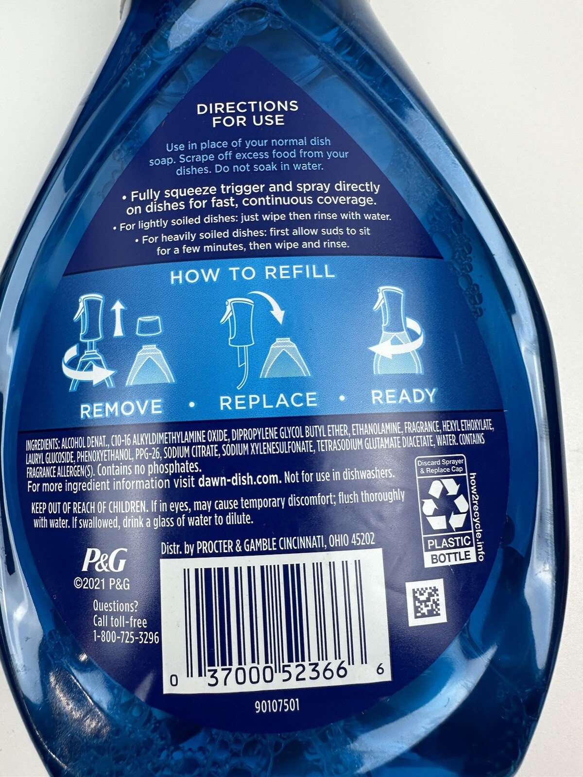 (3) pack Dawn Platinum Powerwash Fresh Scent Liquid Dish Spray Refill 16oz each