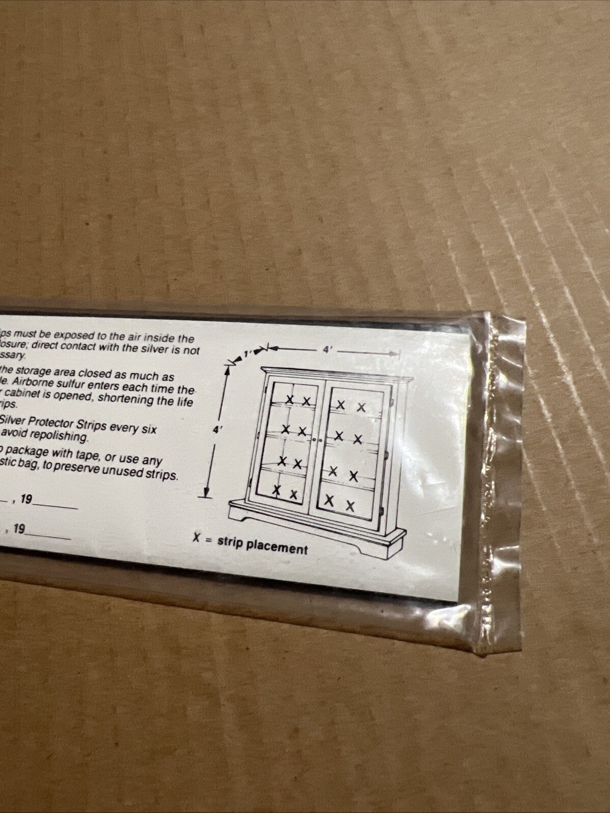 Lillian Vernon Silver Protector Strips – Set Of 10 – Sealed