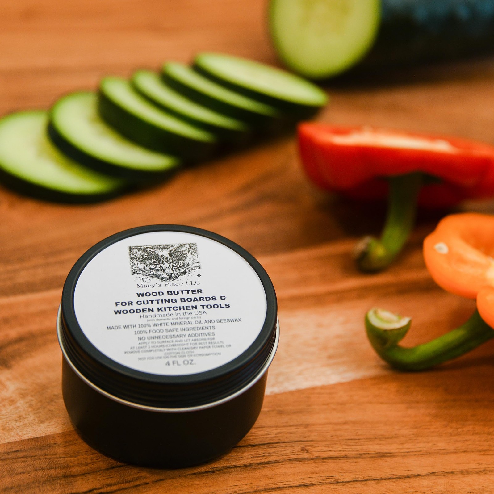 Wood Butter 4 fl oz Cutting Board Wax Conditioner for Butcher Block and Wooden